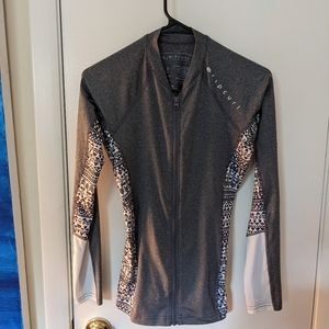 Ripcurl UV protection sun and surf long sleeve zipper top bathing suit water